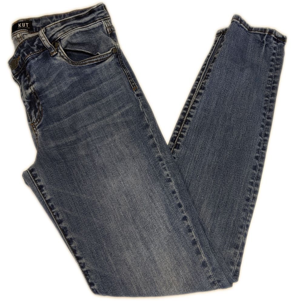 Kut from the Kloth Mia high rise skinny, 90% cotton denim jeans, sz 8